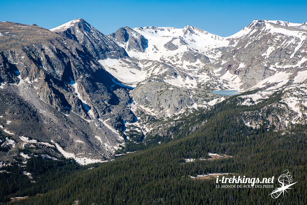 Le Continental Divide trail dans le parc national Rocky Mountain