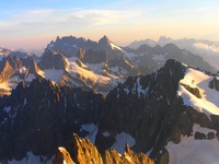 Panorama depuis le Dôme : Grande Ruine, la Meije...