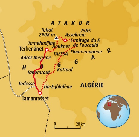 Carte de l'itinéraire Carte de l'itinéraire