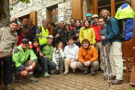 Le groupe de randonneurs au départ de Fond de France - Crédit photo : Simon Dubuis