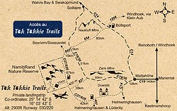 Carte d'accès au Tok Tokkie Trails