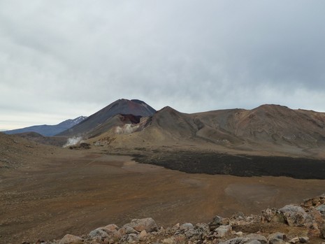 Vue sur le volcan Ngaruhoe