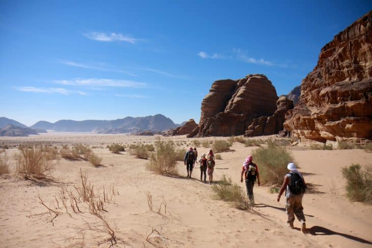 Randonnée dans le Wadi Rum