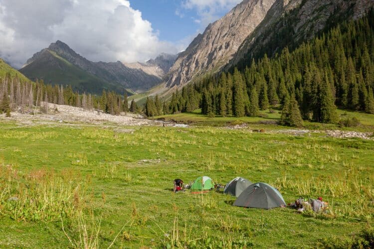 1er bivouac, Trekking dans les Tian-Shan du Terskey Alatoo