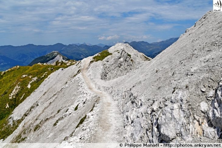 Crête du Mont Charvet : couloir de gypse (Savoie)