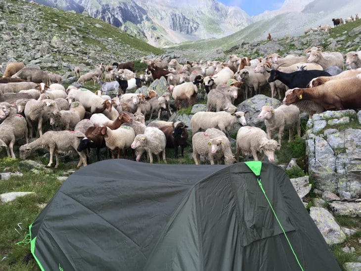 Bivouac au-dessus du Refuge Jean Collet