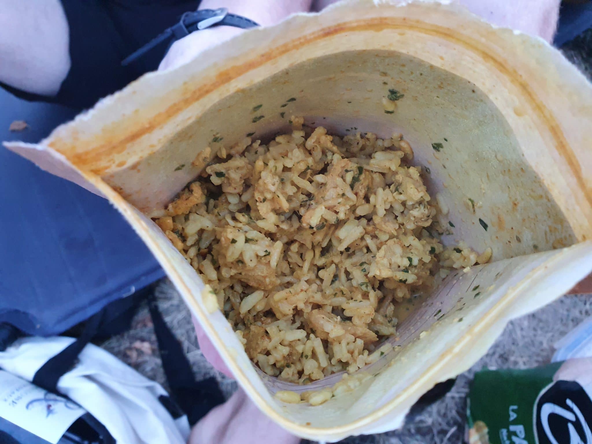 Test du plat lyophilisé Forclaz riz poulet au curry sans gluten