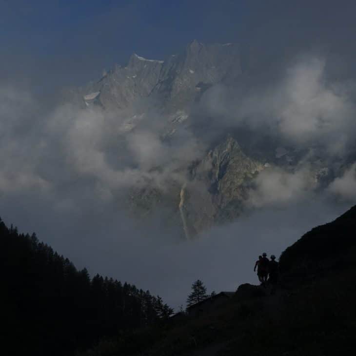 Tour du Mont-Blanc en trail, les Grandes Jorasses