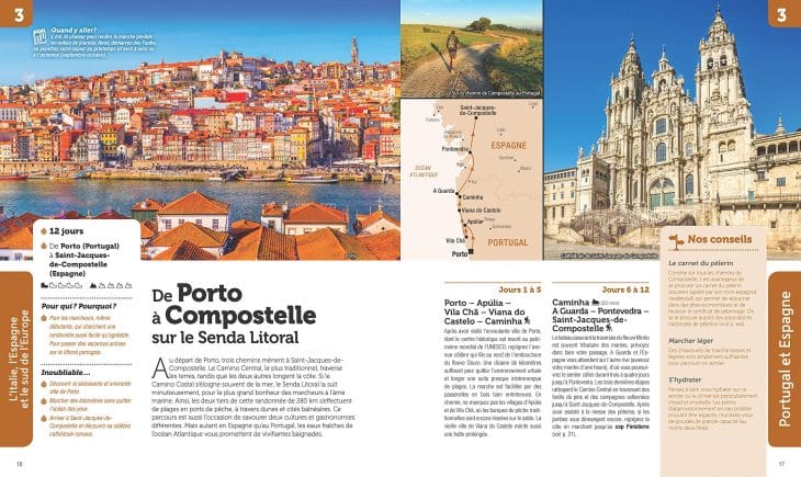 Porto à Saint-Jacques de Compostelle, Randonnées en Europe : 50 itinéraires de rêve