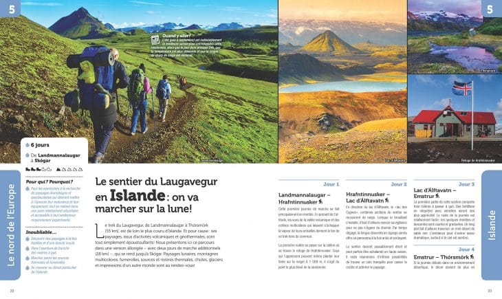 Laugavegur, Randonnées en Europe : 50 itinéraires de rêve