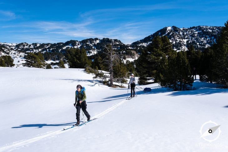Ski de randonnée avec pulka, Vercors