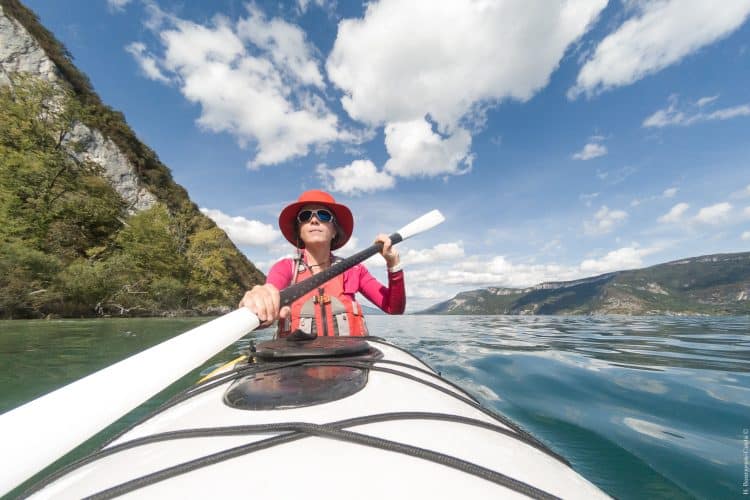 Randonnée en kayak sur le lac du Bourget