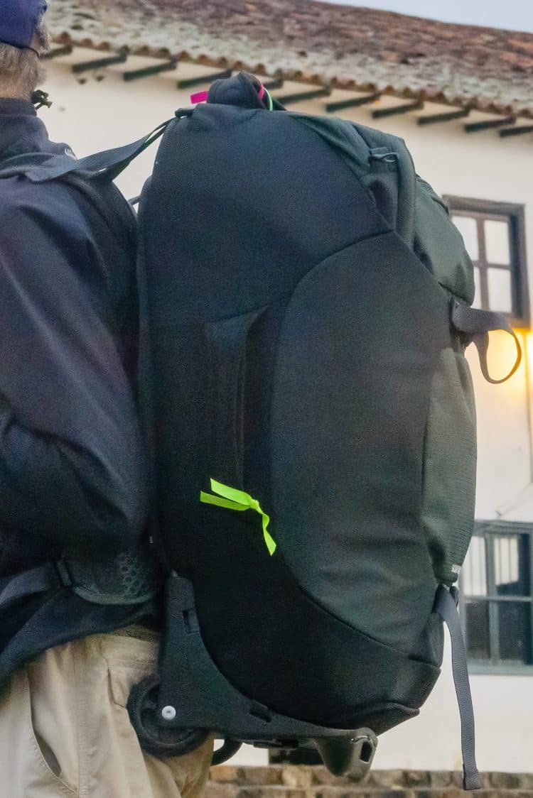Sac Osprey Sojourn 60 sur mon dos