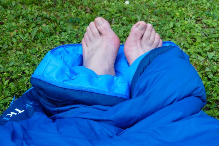 Ouverture au niveau des pieds du sac de couchage Sea to Summit Trek TK II