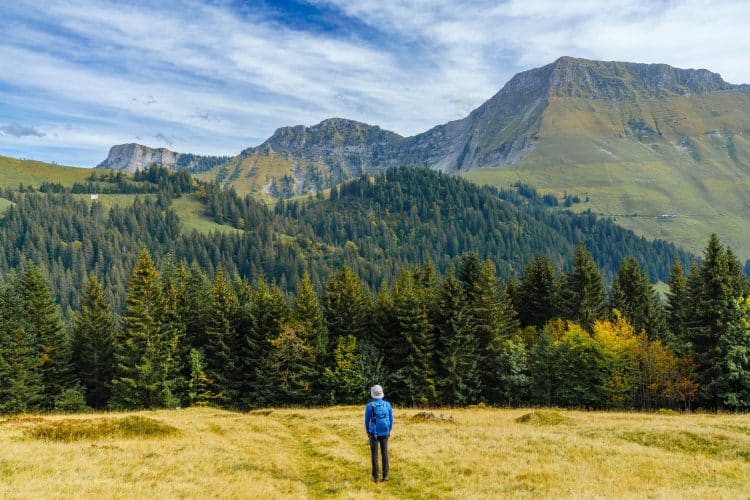 Dans la descente du Teysachaux