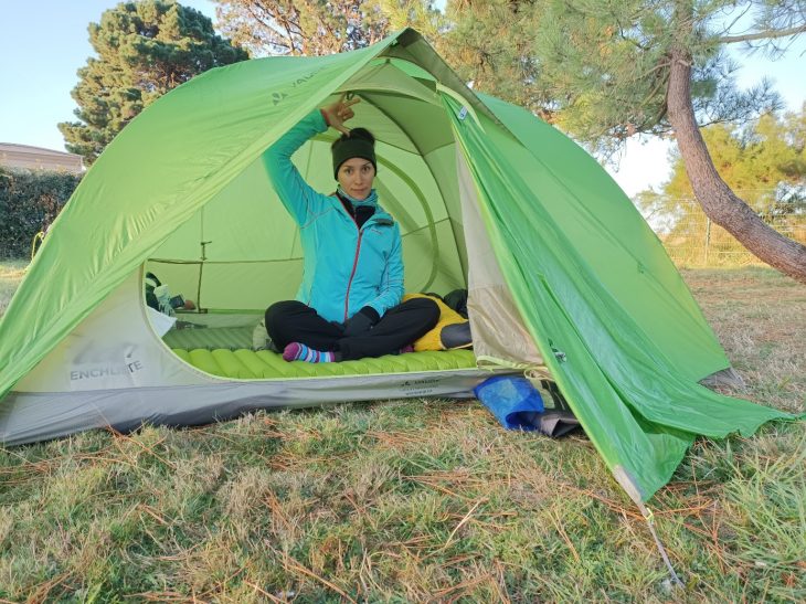 Hauteur de la Tente Vaude Space Seamless 2-3p