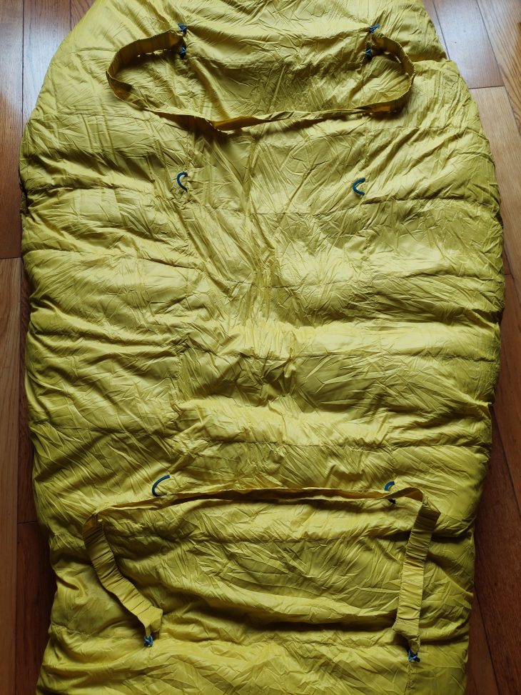 Arrière du sac Therm-a-rest Parsec 0F/-18C avec sangles