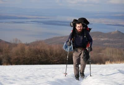 Randonnée hivernale sur les bords du Danube