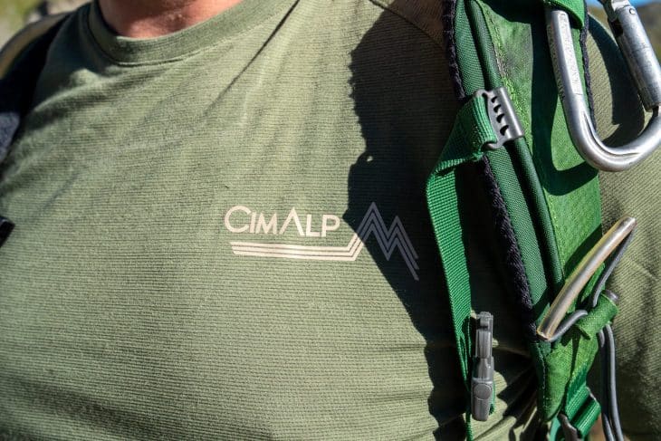 Logo sur le T-shirt CimAlp Clapier