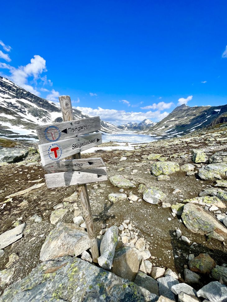 Le balisage parfait des sentiers Norvégiens, Traversée du Jotunheimen à pied
