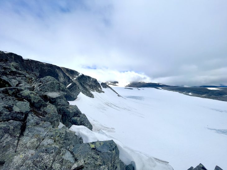 Avant d'attaquer l'arrête, Traversée du Jotunheimen à pied