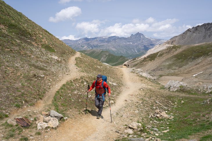 Arrivée au col de la Leisse, Vanoise