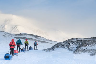 Itinérance à ski-pulka vers la Côte Est du Spitzberg