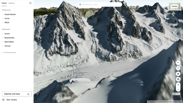 Col du Chardonnet vue depuis l'Aiguille des Grands Montets