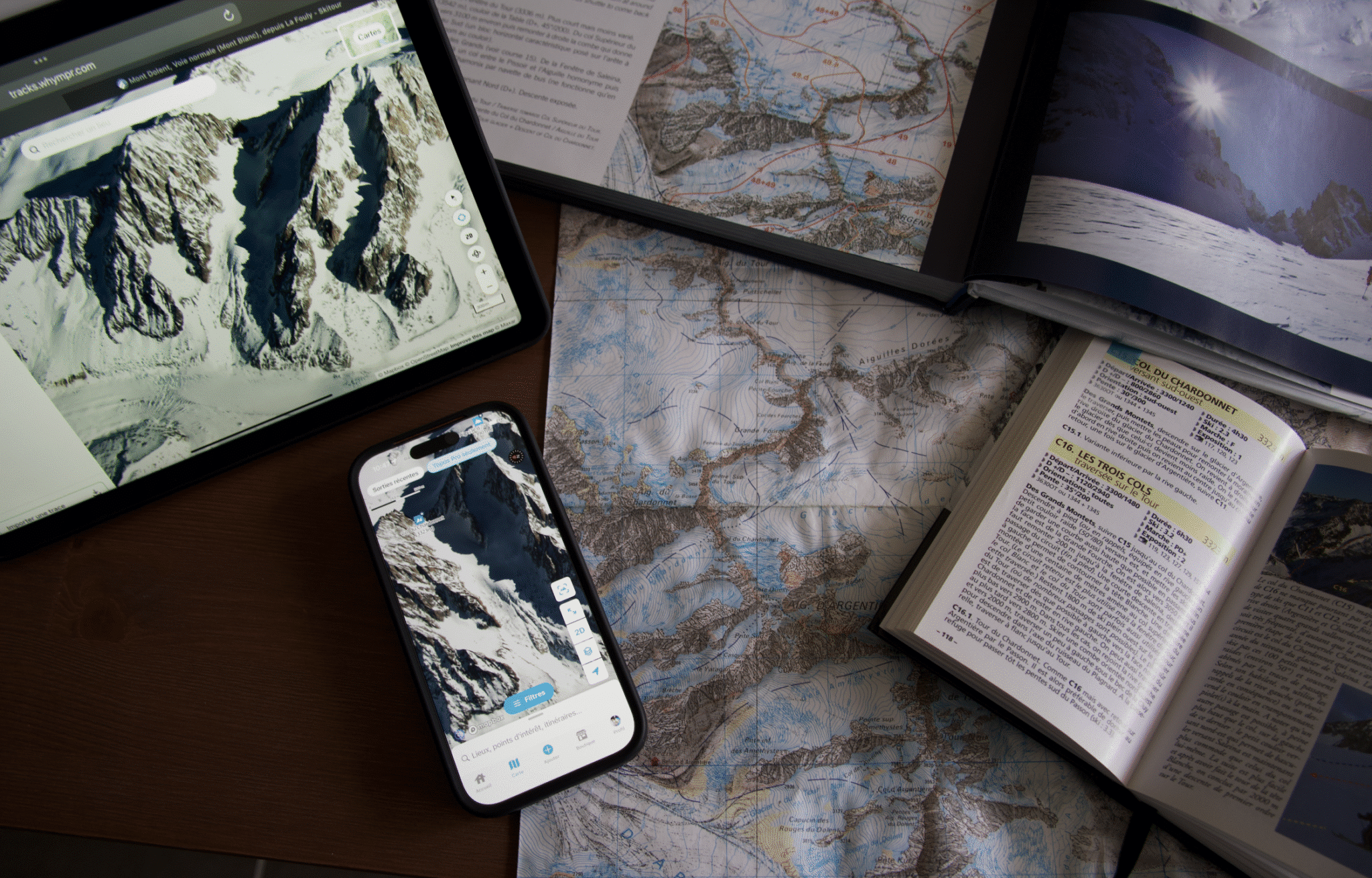 Application Whympr en ski de randonnée