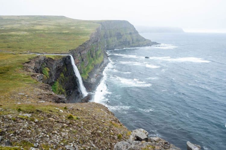 La chute de Drifandi à Hornstrandir