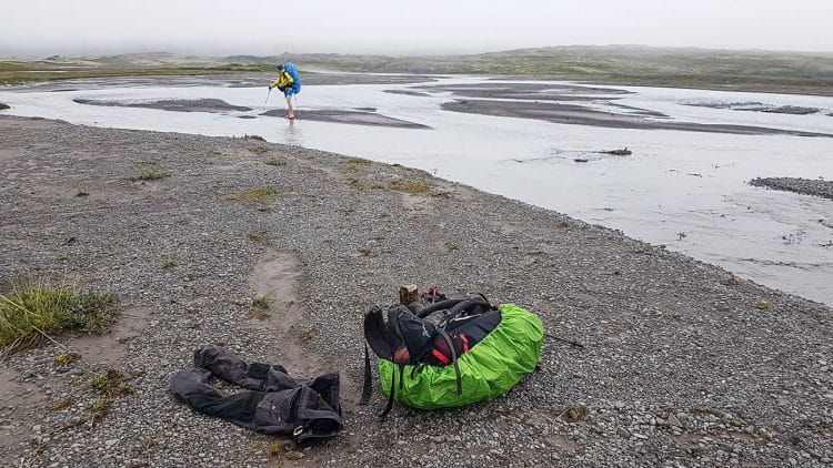Les traversées de rivières à Hornstrandir