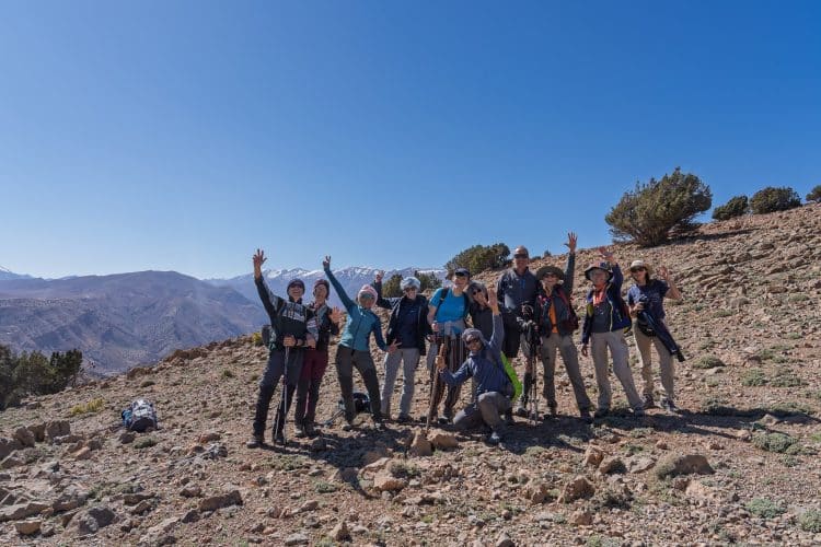 Au col, Randonnée dans la Vallée des Roses (Maroc)