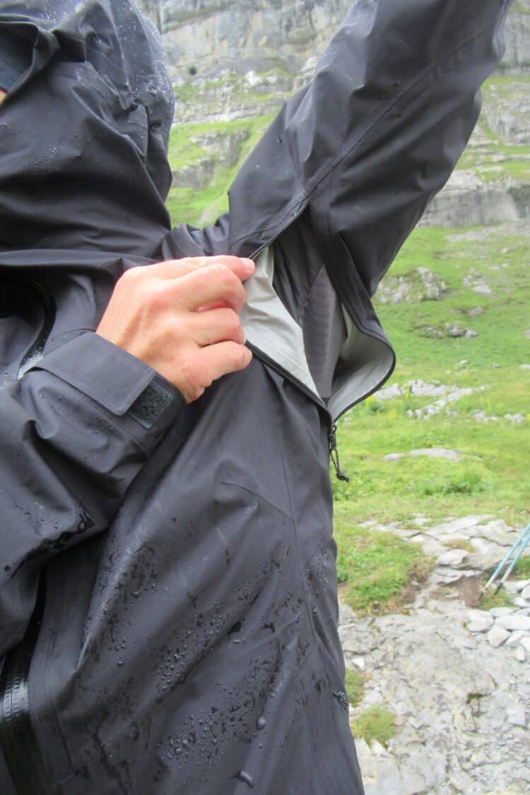 Aération aisselles Veste Black Diamond Fineline Stretch Shell