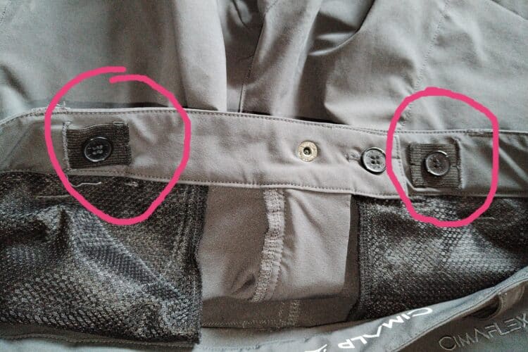 Réglage taille Short CimAlp Aerra 2F