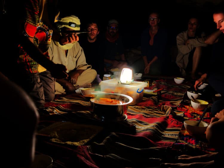 Dîner à la belle étoile