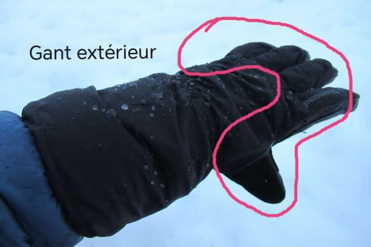 Imperméabilité des gants extérieurs Helio Tour