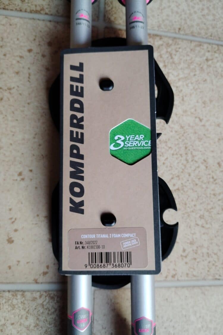 Garantie 3 ans des bâtons Komperdell Contour Titanal 2 Foam