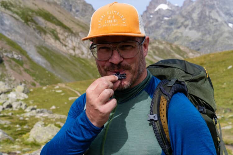 Sifflet de sécurité, Test Sac à dos Rab Exion 48