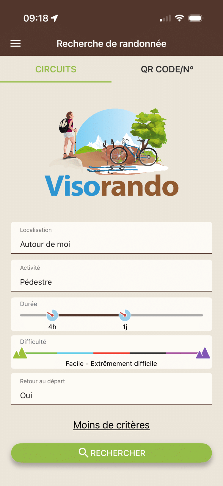 Visorando Recherche avancée