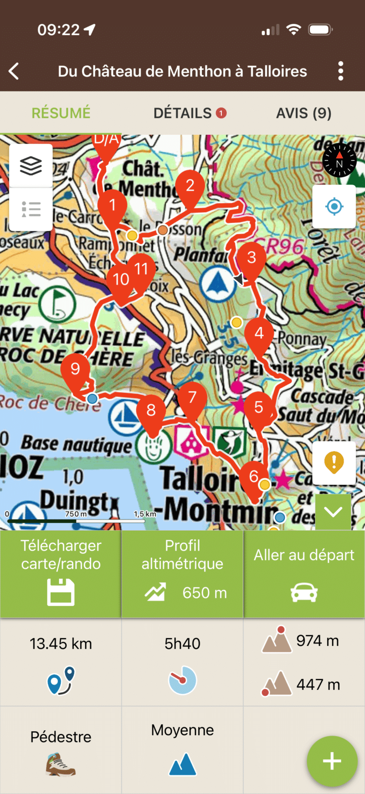Visorando Fiche itinéraire