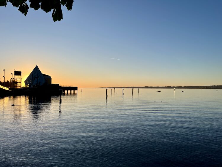 Premier coucher de soleil au bord du lac de Constance