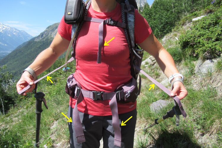 Sangles qui pendent du sac à dos Sirrus 24