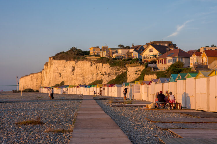 Les falaises et les cabines de Criel-sur-mer, GR®21