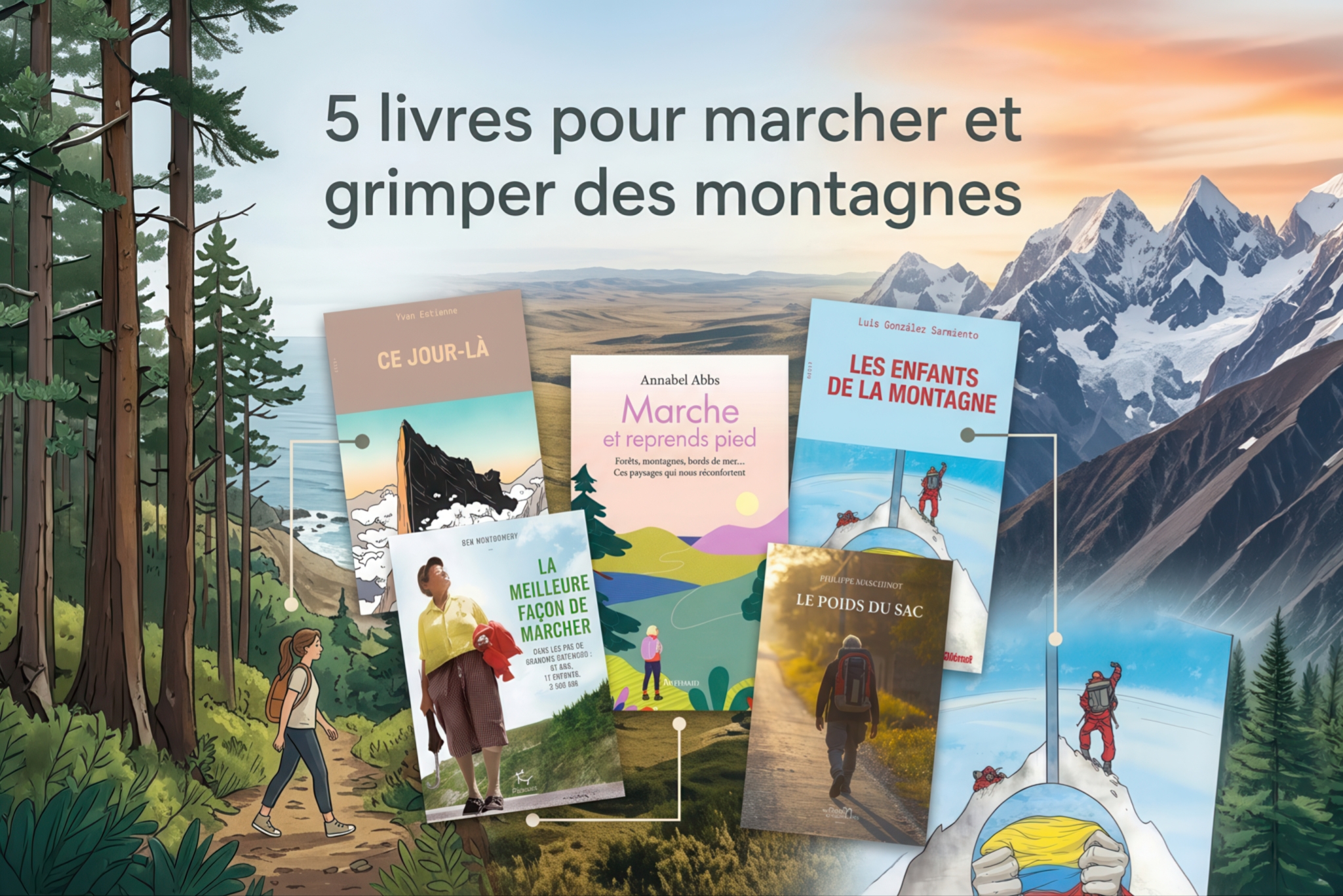 5 livres pour marcher et grimper des montagnes