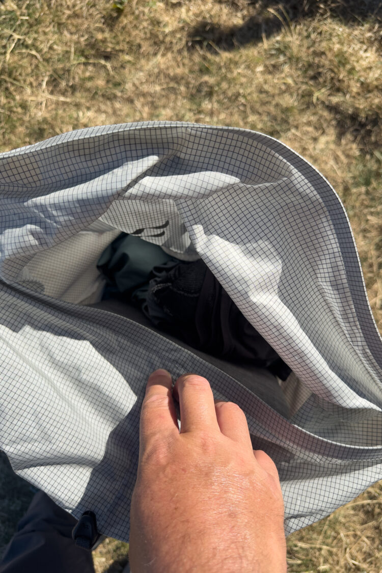 Accès par le haut, Test Sac à dos RAB Muon 40